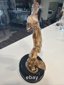 Franklin Mint House of Erté Ocelot Limited Edition Porcelain Figurine Art Deco