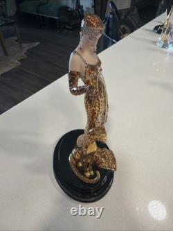 Franklin Mint House of Erté Ocelot Limited Edition Porcelain Figurine Art Deco