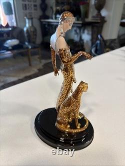 Franklin Mint House of Erté Ocelot Limited Edition Porcelain Figurine Art Deco
