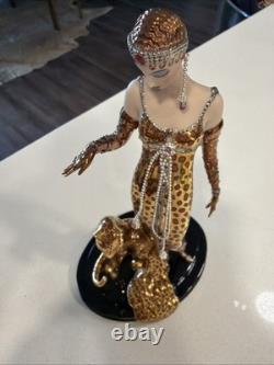 Franklin Mint House of Erté Ocelot Limited Edition Porcelain Figurine Art Deco