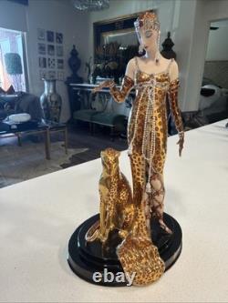 Franklin Mint House of Erté Ocelot Limited Edition Porcelain Figurine Art Deco