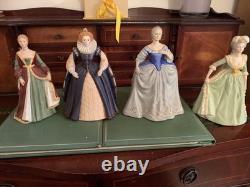 Franklin Mint LIMITED EDITION Fine Porcelain QUEENS Set o 4 Figurines