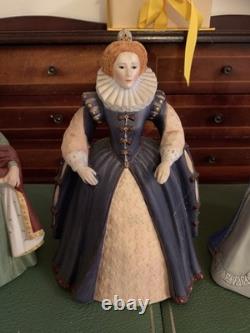 Franklin Mint LIMITED EDITION Fine Porcelain QUEENS Set o 4 Figurines