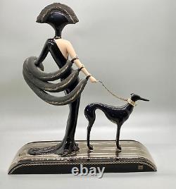 Franklin Mint Limited Edition House of Erté Symphony in Black Porcelain Figurine