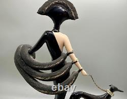 Franklin Mint Limited Edition House of Erté Symphony in Black Porcelain Figurine