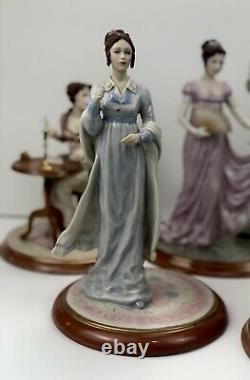 Franklin Mint Set Of Six Limited Edition Jane Austen Figurines