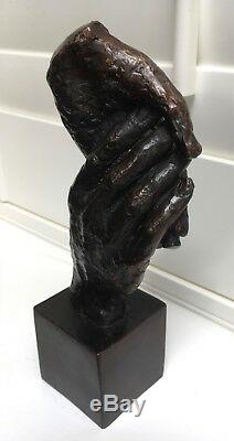 Friendship pure bronze hotcast abstract sculpture Uk artist foundry, Ltd edition