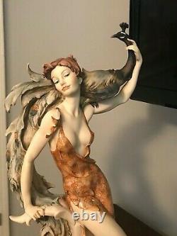 Giuseppe Armani LADY WITH PEACOCK Ltd Ed Sculpture / Figurine 871C