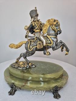Giuseppe Vasari Bronze Limited Edition Cavalier On Horseback Figurine SIGNED