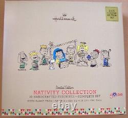HaLLMaRK 2015 Limited Edition Peanuts Charlie Brown Nativity 10 Figurines NEW
