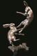 Hares Boxing Small Bronze Figurine (limited Edition) Michael Simpson