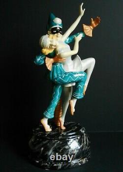 Harlequin & Columbine Large Porcelain Figurine Kevin Francis Ltd Edition