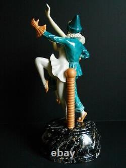 Harlequin & Columbine Large Porcelain Figurine Kevin Francis Ltd Edition