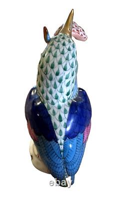 Herend Kingfisher withFish Figurine 5168 Green Fishnet limited Edition