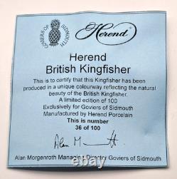 Herend Porcelain KINGFISHER Ltd Edition SPECIAL DECORATION VH Red Blue Black