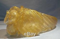 Italian Barovier Murano Gold Glass Cornucopia Circa 1950