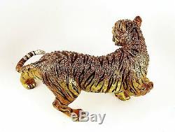 Jay Strongwater Jungle Grand 15 Tiger Figurine Swarovski New Made In USA Ltd