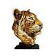 Jay Strongwater Jungle Grand Tiger Head On Marble Swarovski New Made In Usa Ltd