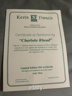 Kevin Francis Peggy Davis Ceramics Charlotte Rhead Limited Edition Figurine COA