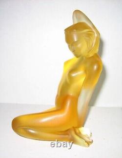 LALIQUE Antheia Amber Nude Crystal Figurine. 13cm High. Limited Edition