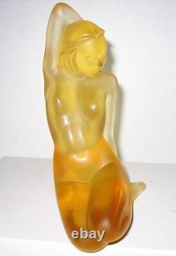 LALIQUE Antheia Amber Nude Crystal Figurine. 13cm High. Limited Edition