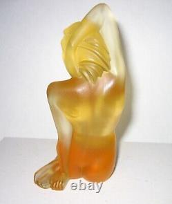 LALIQUE Antheia Amber Nude Crystal Figurine. 13cm High. Limited Edition