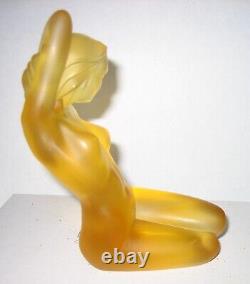 LALIQUE Antheia Amber Nude Crystal Figurine. 13cm High. Limited Edition