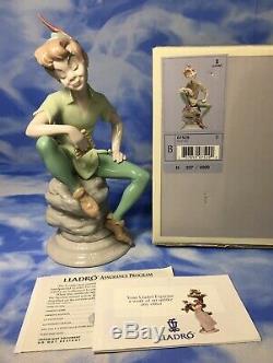 LIMITED EDITION Lladro Disney Peter Pan Figurine #7529 Signed 237/2000 with BOX