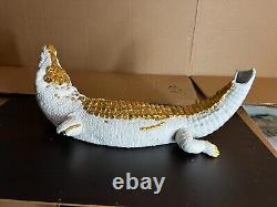 LLADRO Limited edition crocodile white gold statue ornament figurine $2200