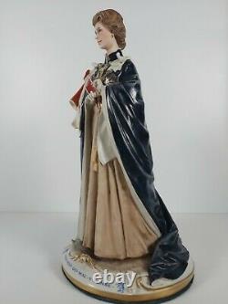 Large Capodimonte Limited Edition Of 500 FigurineQueen Elizabeth II, 37cm Tall