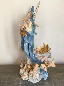 Large Franklin Mint Mary Queen of Heaven bone china limited edition statuette