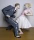 Large Lladro Retired Let's Swing Couple Dancing Figurine Limited Edition 8752