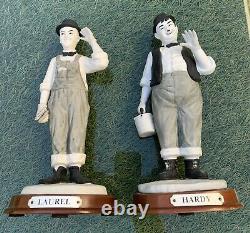 Laurel and Hardy Figures x 2 Collectible Ceramic Ornaments Limited Edition