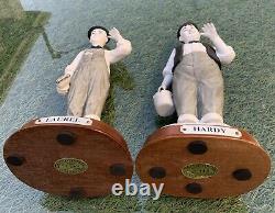 Laurel and Hardy Figures x 2 Collectible Ceramic Ornaments Limited Edition