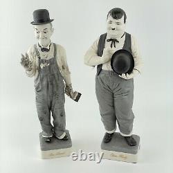 Limited Edition Algora Signed Laurel And Hardy Porcelain Figure With COA 35cm