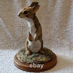 Limited Edition Rabbit Standing with Wooden Base, Border Fine Arts, 314/500