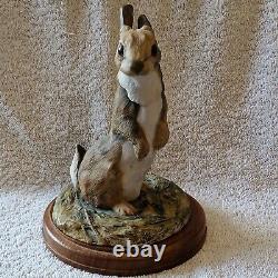 Limited Edition Rabbit Standing with Wooden Base, Border Fine Arts, 314/500