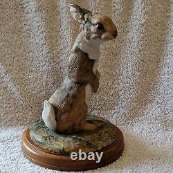 Limited Edition Rabbit Standing with Wooden Base, Border Fine Arts, 314/500