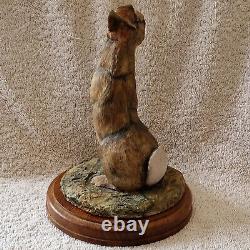 Limited Edition Rabbit Standing with Wooden Base, Border Fine Arts, 314/500