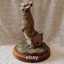 Limited Edition Rabbit Standing with Wooden Base, Border Fine Arts, 314/500