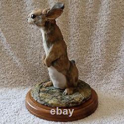 Limited Edition Rabbit Standing with Wooden Base, Border Fine Arts, 314/500