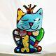 Limited Edition Romero Britto Cat Figurine Royalty Cat