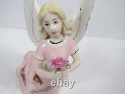 Limited Edition Royal Albert Old Country Roses Angel Figurine Music Box