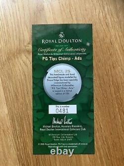 Limited Edition Royal Doulton Advertising Figurine PG Tips Tea Ada Chimp