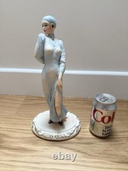 Limited Edition Sandro Maggioni Capodimonte 1930's Lady In Blue Dress Figurine