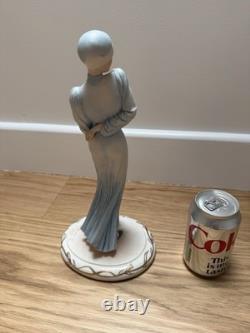 Limited Edition Sandro Maggioni Capodimonte 1930's Lady In Blue Dress Figurine