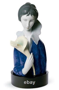 Lladro A Woman With Blue Eyes, Calla Lilly Ltd Ed Noguerón Retired COA figure