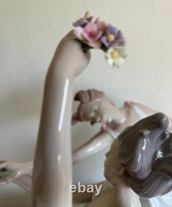 Lladro Dance of The Nymphs. 1844. Ltd Ed. Wooden stand and box. 47 cm tall