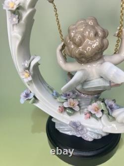 Lladro Figurine Cupid'Heavenly Swing series' Limited Edition Retired