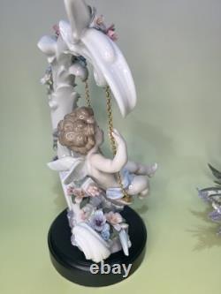 Lladro Figurine Cupid'Heavenly Swing series' Limited Edition Retired